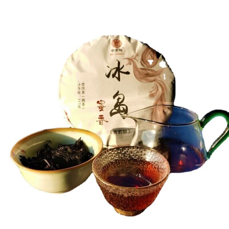 357g Yunnan Bingdao Cooked Tea Cake High Quality Ripe Pu'er Tea Health Care