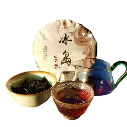 357g Yunnan Bingdao Cooked Tea Cake High Quality Ripe Pu'er Tea Health Care