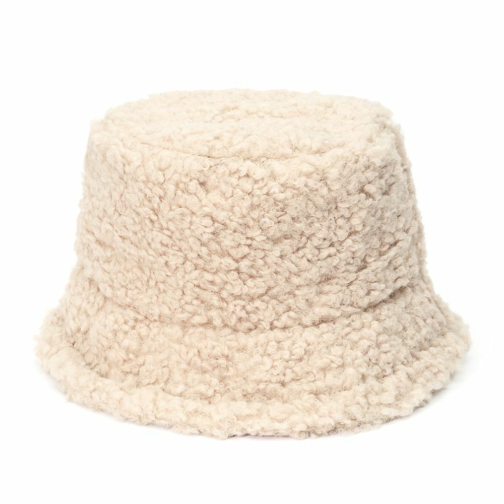 Bucket Hats Lamb Faux Fur Thickened Warm Velvet Winter Outdoor Plush Fisherman