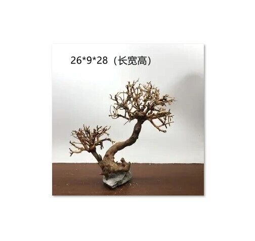 Aquarium Ornament Wood Bonsai Christmas Tree Tank Moss Trunk Driftwood DIY Decor
