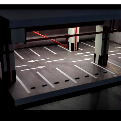 1:64 Garage Parking Lot Underground Parking Scene Unassembled Model Toy No Car