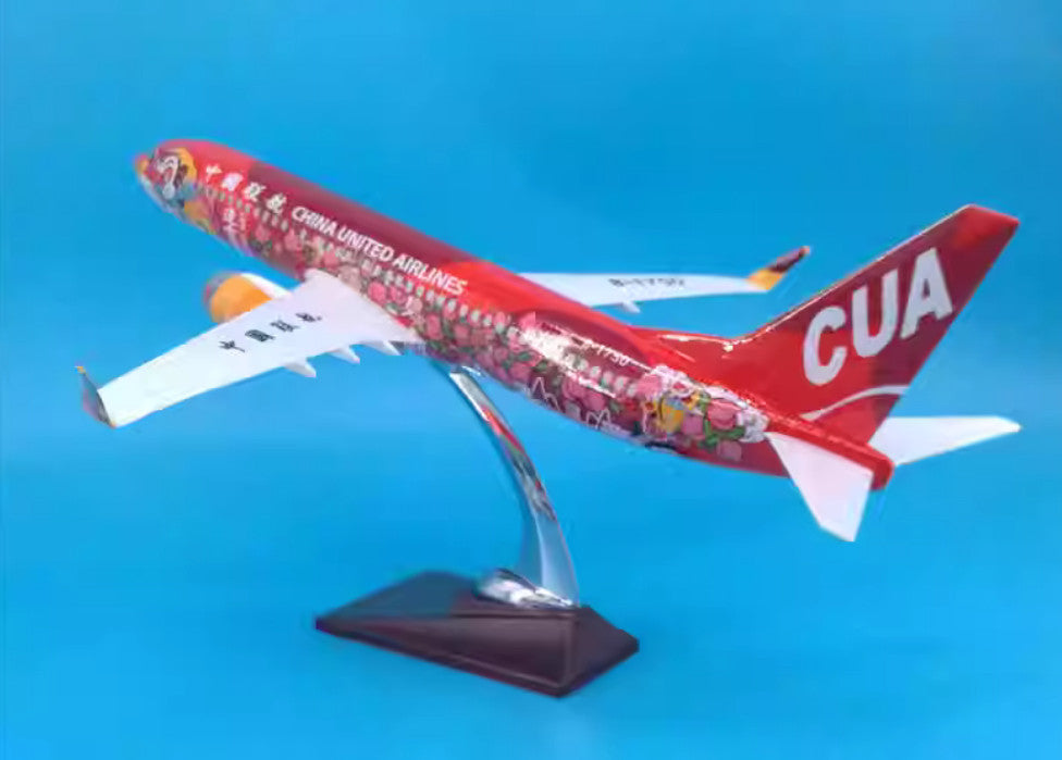 47CM CUA CHINA UNITED AIRLINES BOEING 737-800 B-1750 Plane Resin Aircrarft Model