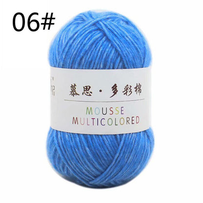 Hot Sale 50g Soft Milk Cotton Baby Yarn Hand-dyed Wool Socks Scarf Knitting Yarn