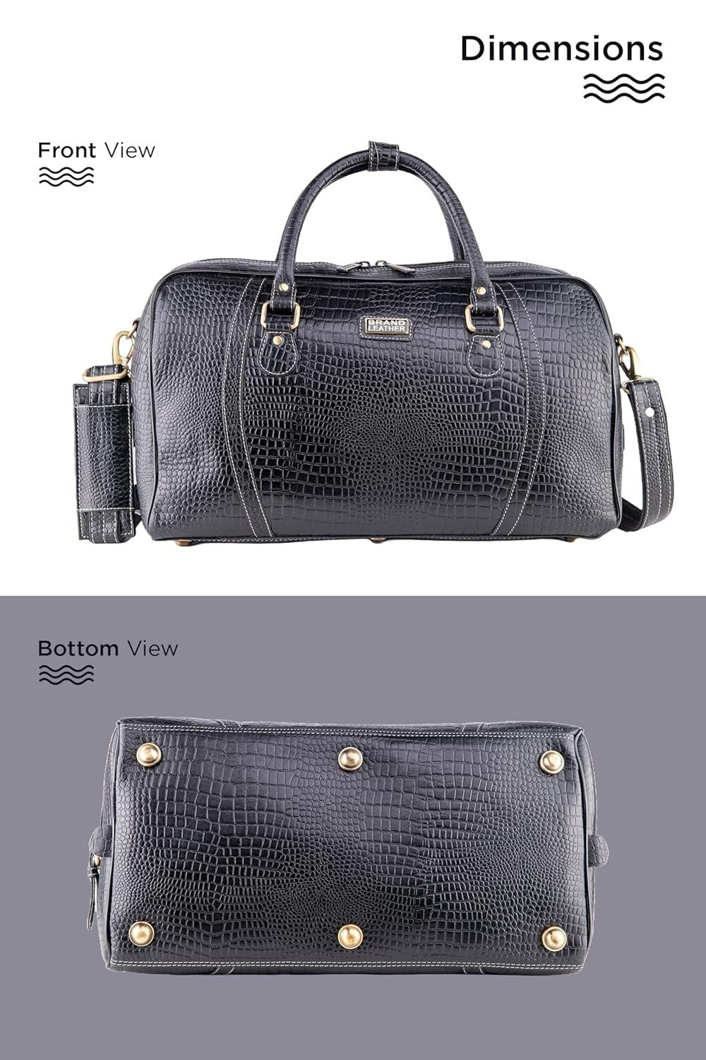 Genuine Leather Travel Duffel Bag Weekend Luggage Leather Duffle Bag