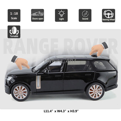 Land Rover Range Rover SV 1:18 Diecast Model Car Metal Collectible Vehicle Black