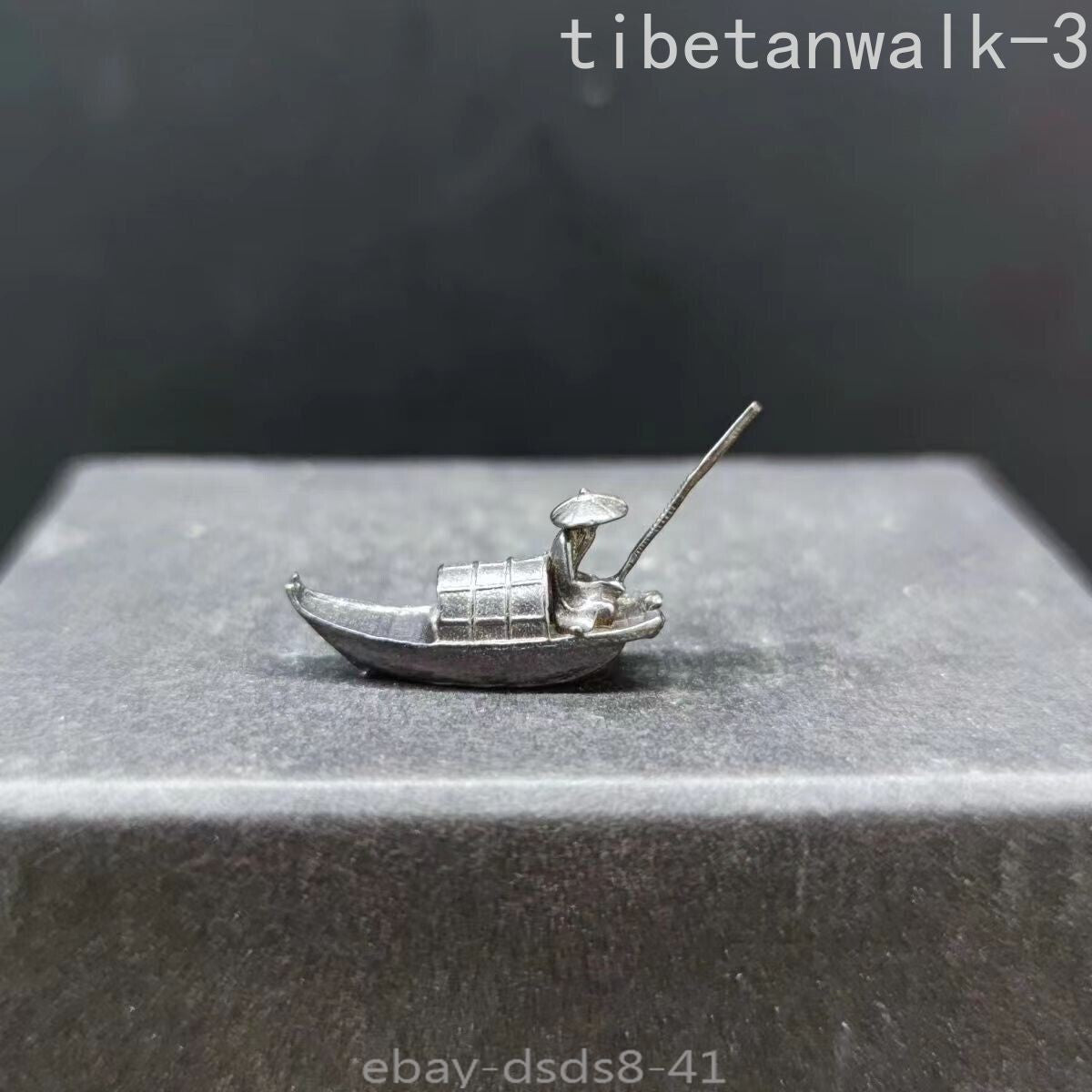 Copper Bonsai Suiseki Micro Landscape Decoration Fish Boat