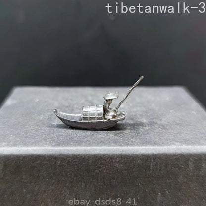 Copper Bonsai Suiseki Micro Landscape Decoration Fish Boat