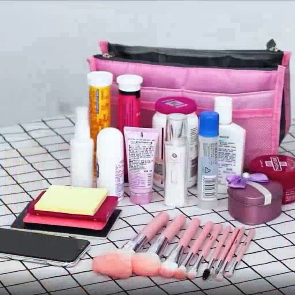 Organizer Insert Bag Folding Storage Bags Travel Insert Felt Organizer Purse 1PC