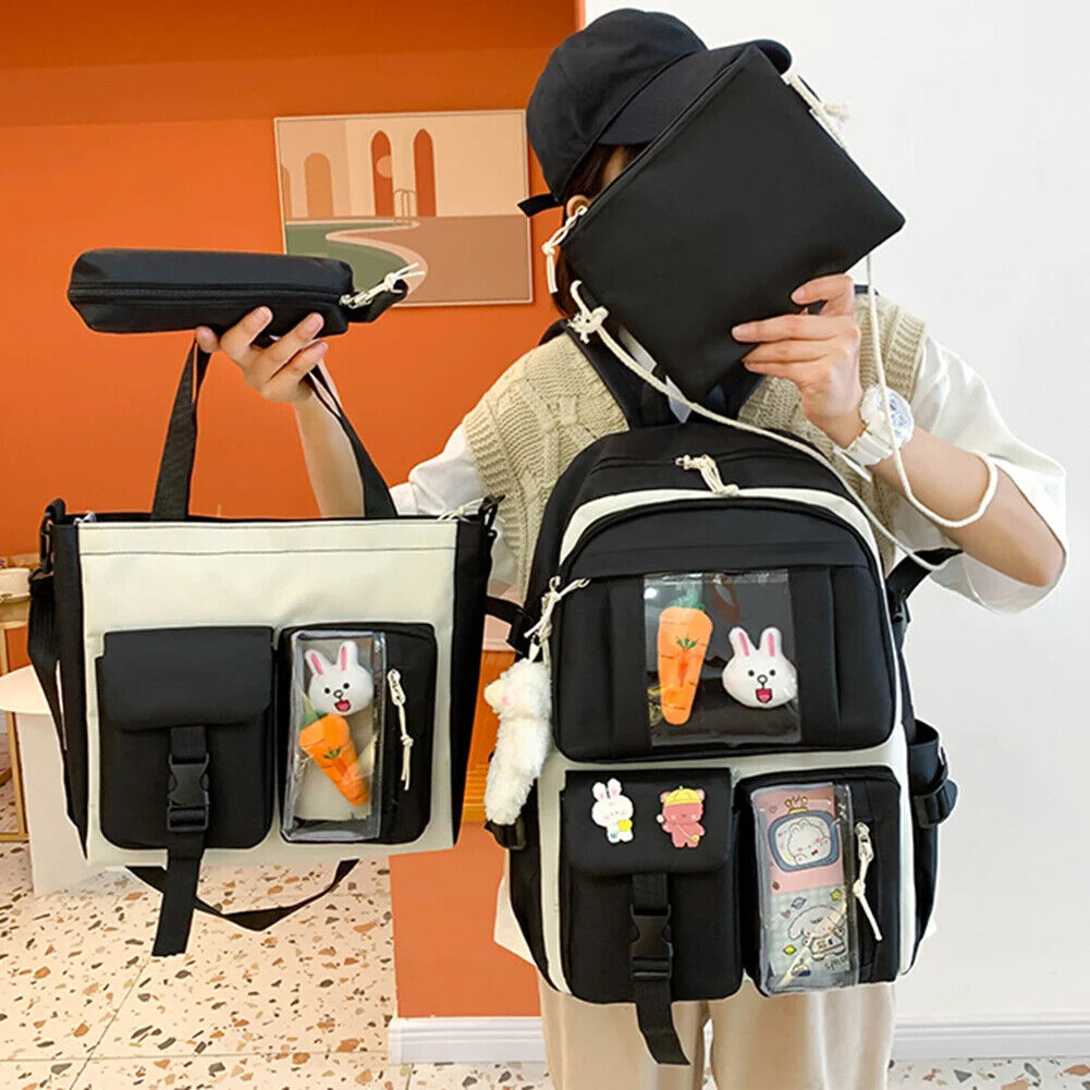 Set Girls Student School Bag Girls Schoolbag Book Bags Women Travel Backpack