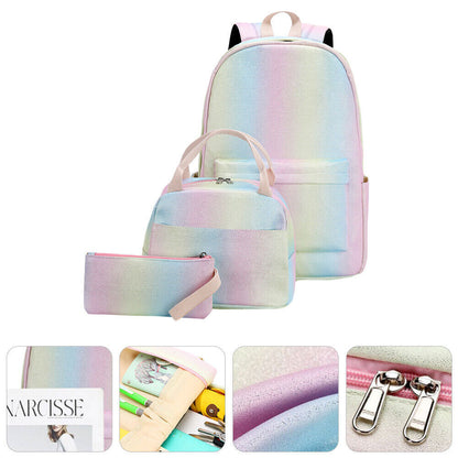 School Bag Opening season Stylish Backpack Students Gradient Schoolbag