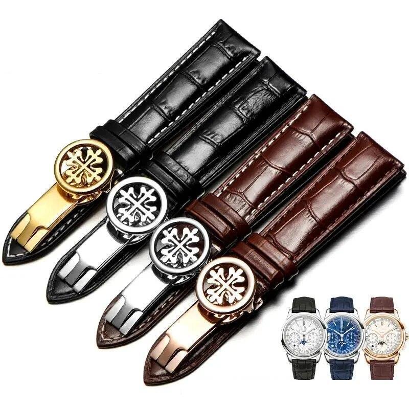 19mm-22mm Leather Watchband Strap For Patek Philippe Grenade 5167Ax Watch Band
