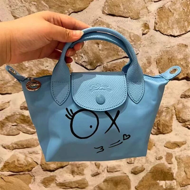 Dumpling Shape Tote Bag Shoulder Purse Waterproof Nylon Handbag Travel Handbags