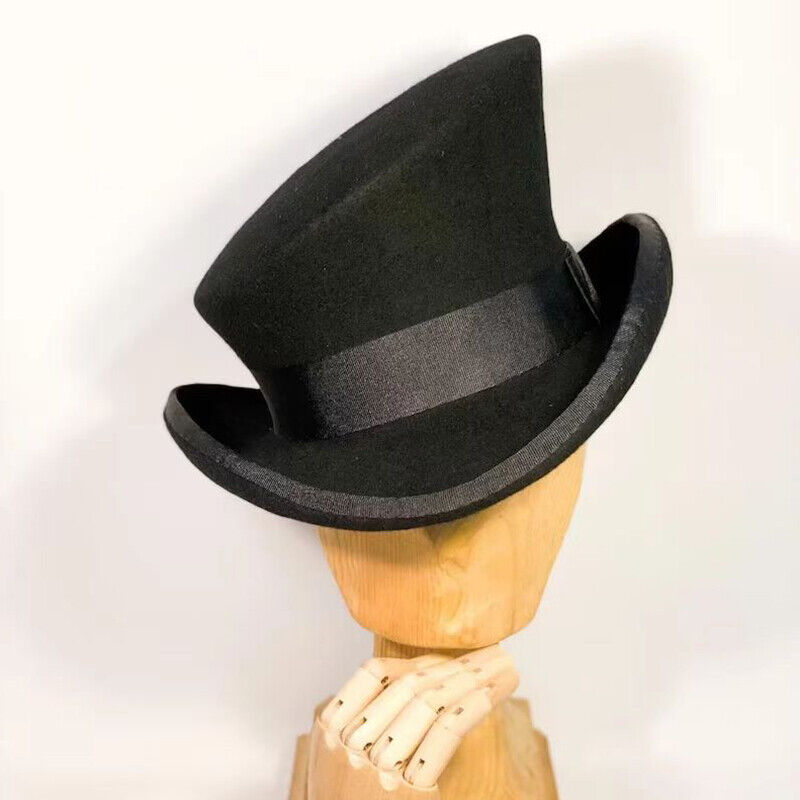 Cashmere Hat Asymmetric Top Hat Unisex Steam Punk Wool Party Costume Magic Cap