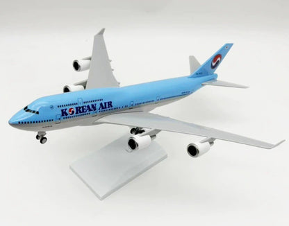 30CM KOREAN BOEING 747-400 Passenger Airplane Landing Gear Resin Aircraft Model