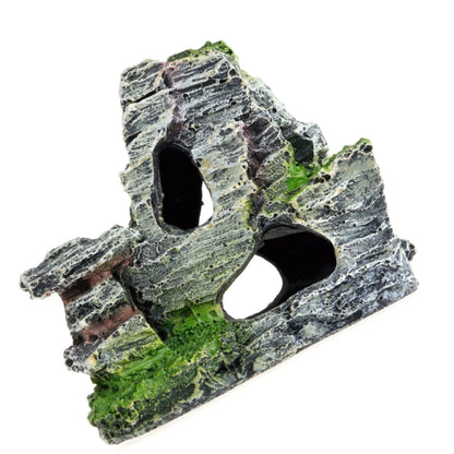 Resin Aquarium Rockery Fish Tank Decorations Ornament Mountain Hiding Cave
