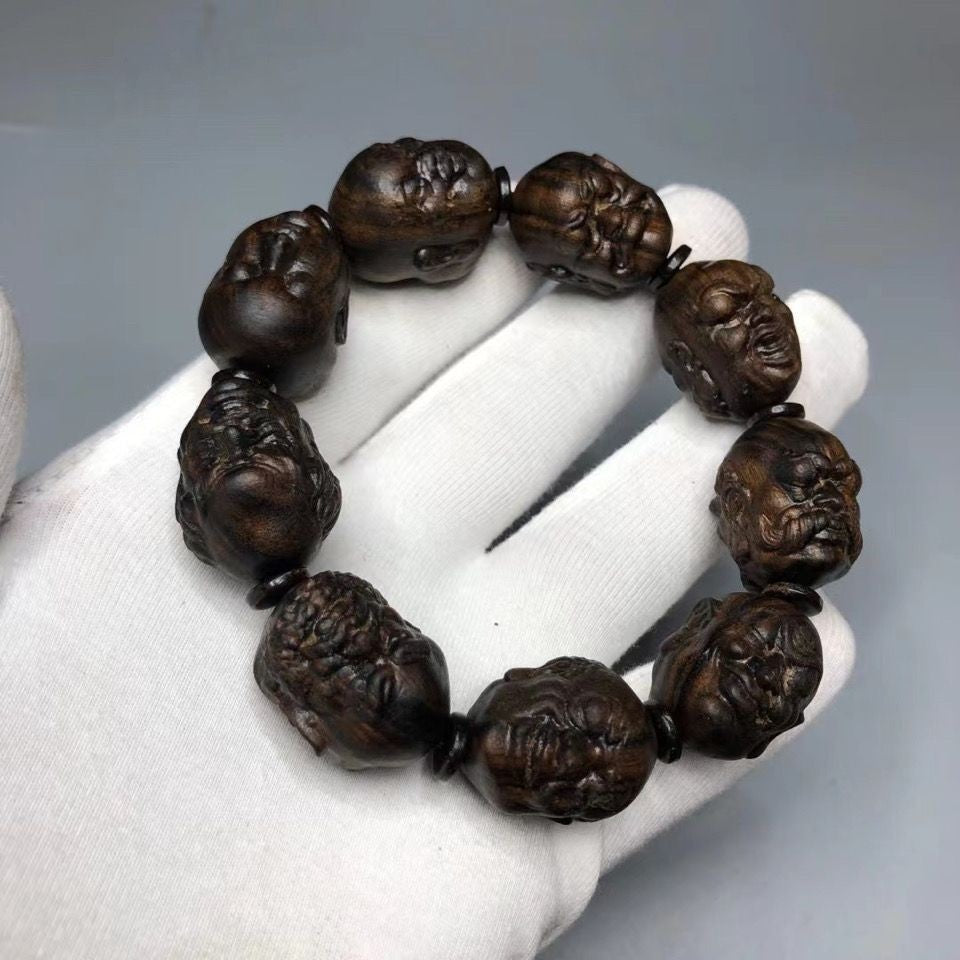 Eighteen Arhats Buddha Beads For Men Women Rosary Beads Natural Wood Bracelet