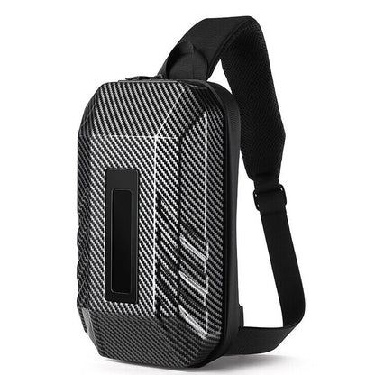 OZUKO Men's Sling Backpack, Hard Shell Crossbody Bag Outdoor Sports Shoulcer Bag