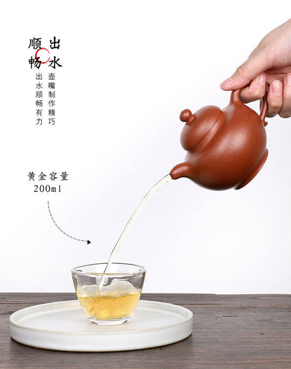 200cc China Yixing handmade purple sand teapot Jiang Baoni Qinyuan Hu Gongfu teapot-