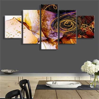 Abstract 5 Pieces Poster and Print Wall Art for Living Room Home Decor Unframed