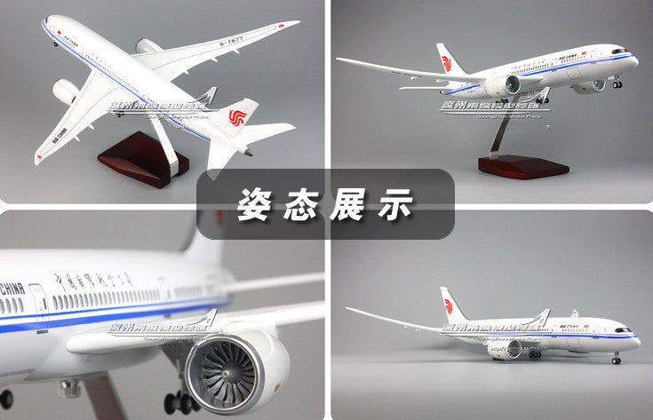 1:130 43CM AIR CHINA BOEING 787 Passenger Airplane Landing Gear Resin Model