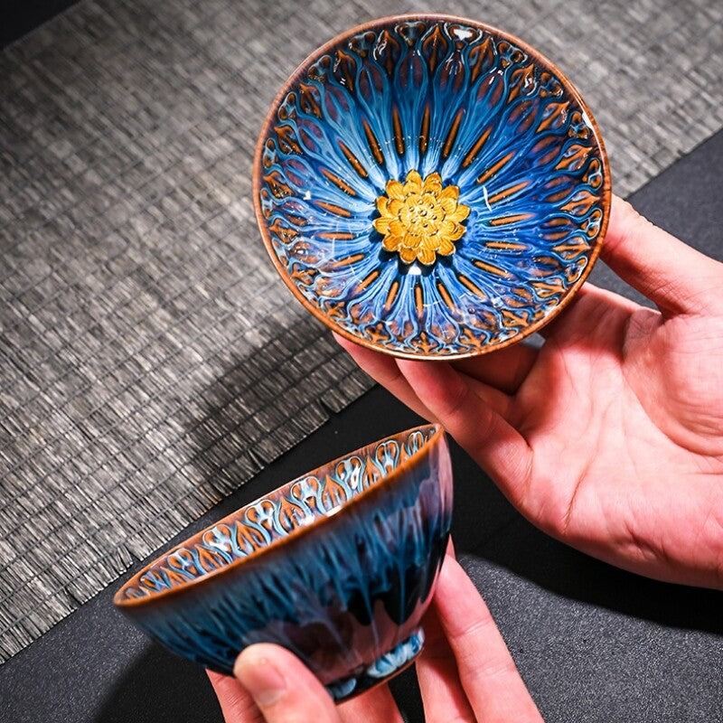 Tianmu Glaze Porcelain Tea Cup Jianzhan Boutique Kiln Change Master Cup 140ml