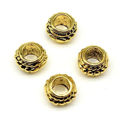 Antique Style Spacer Beads - Round Bead Bracelet Charms DIY Jewelry Making 20Pcs