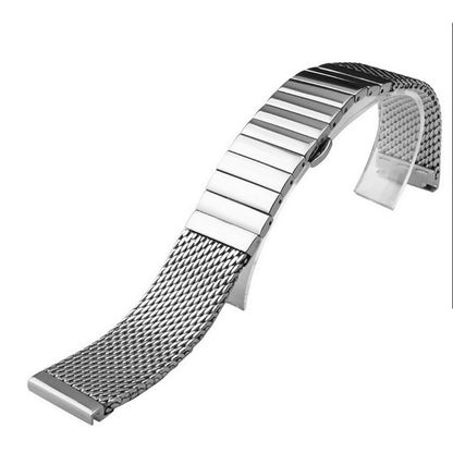 20mm Silver Milanese Mesh Web+Strip Stainless Steel Watch Band Strap Bracelet gg