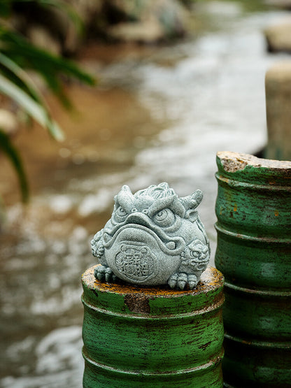 Qingsha Stone Tea Pet Ornament Chinese Tea Set High Grade Lucky Toad Decoration