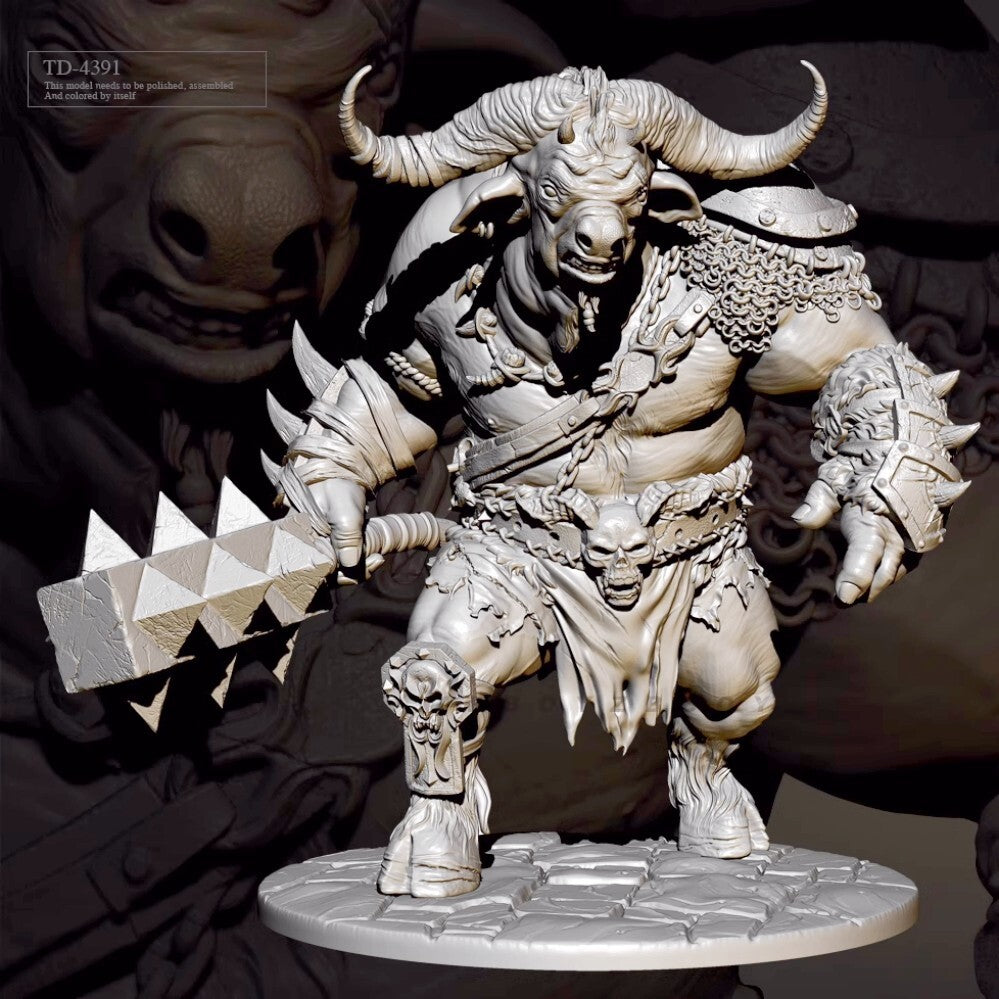 1/24 resin figure model kit Fantasy Bullhead Warrior Unassembled Unpainted