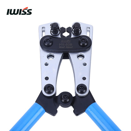 IWISS HX-50B 6-50mm² Wire Terminal Cable Lug Crimper Cu/Al Terminal Ratchet