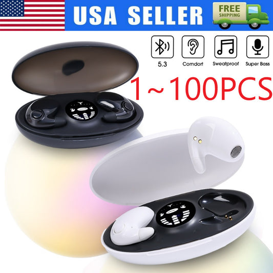 Invisible Sleep Wireless Earphone Bluetooth 5.3 Headphones Hidden Earbuds LOT
