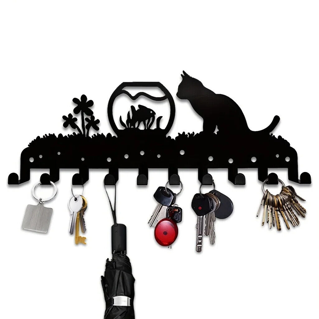 Wall Hanging Key Rack, Wall Mounted Metal Wall Hanger, Multipurpose Hanging