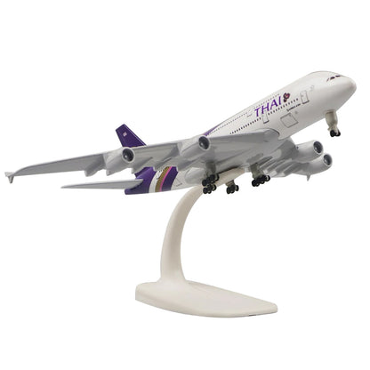 1/400 20cm Aircraft Thai Airways A380 Alloy Plane Model Static Display Craft
