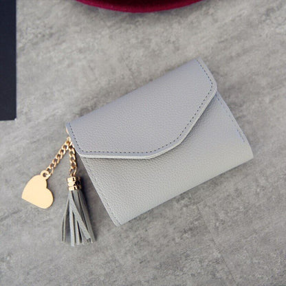 Women Wallet Clamps Purse Cash Clip Billfold Female Card Lady PU Leather Handbag