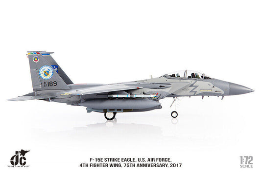 1:72 JC Wings Boeing F-15E Strike Eagle USAF 4th FW Fighter Diecast Plane Model