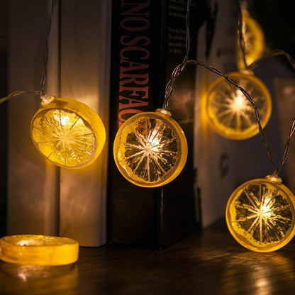 LED Lemon String Light 3M Shape Fairy Warm White Strip Battery USB Operated Wire
