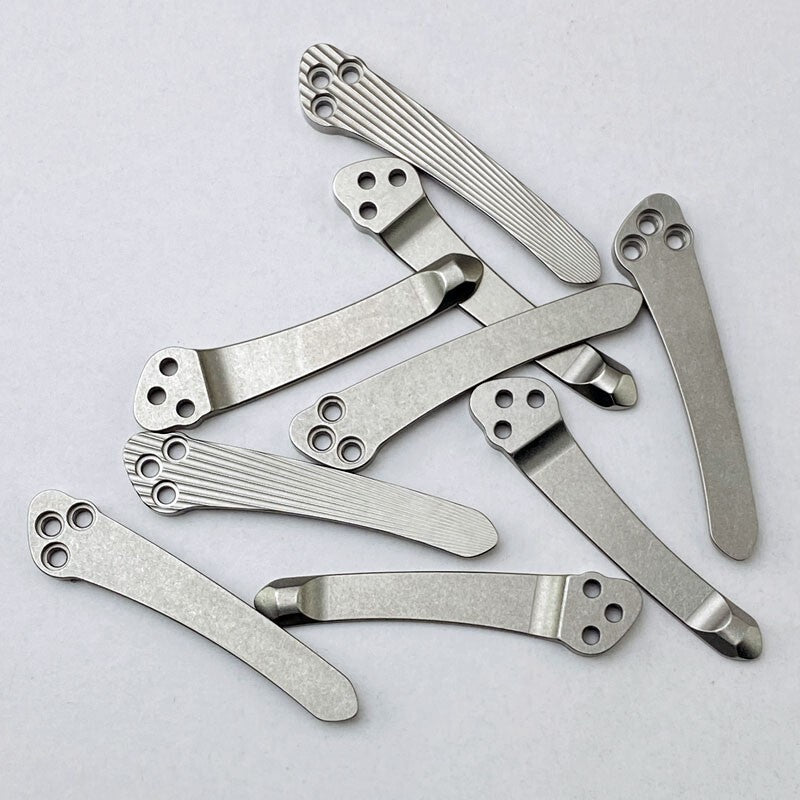 New CustomHand Made TC4 Deep Carry Pocket Clip for Spyderco knives