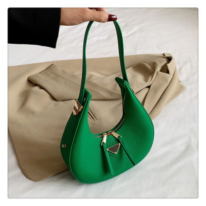 Bag Fashion Vintage Handbag Texture Lychee Crescent Bags Underarm Handbags Purse
