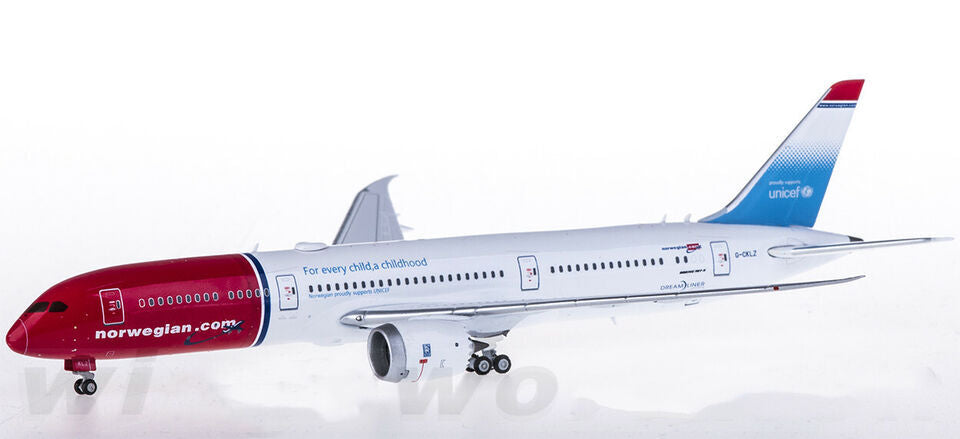 1:400 JC Wings Norwegian Air BOEING 787-9 Passenger Airplane Diecast Plane Model