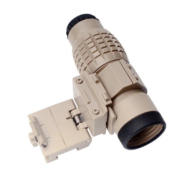 3x Telescope Magnifier Scope Sighting W/ Fts Flip To Side Mount Fits Holographic