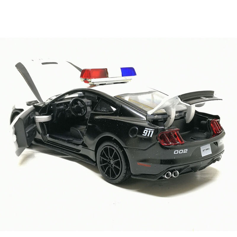 1:32 Ford Mustang Shelby GT350 Model Car Diecast Police Vehicle Toys for Boys