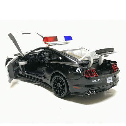 1:32 Ford Mustang Shelby GT350 Model Car Diecast Police Vehicle Toys for Boys