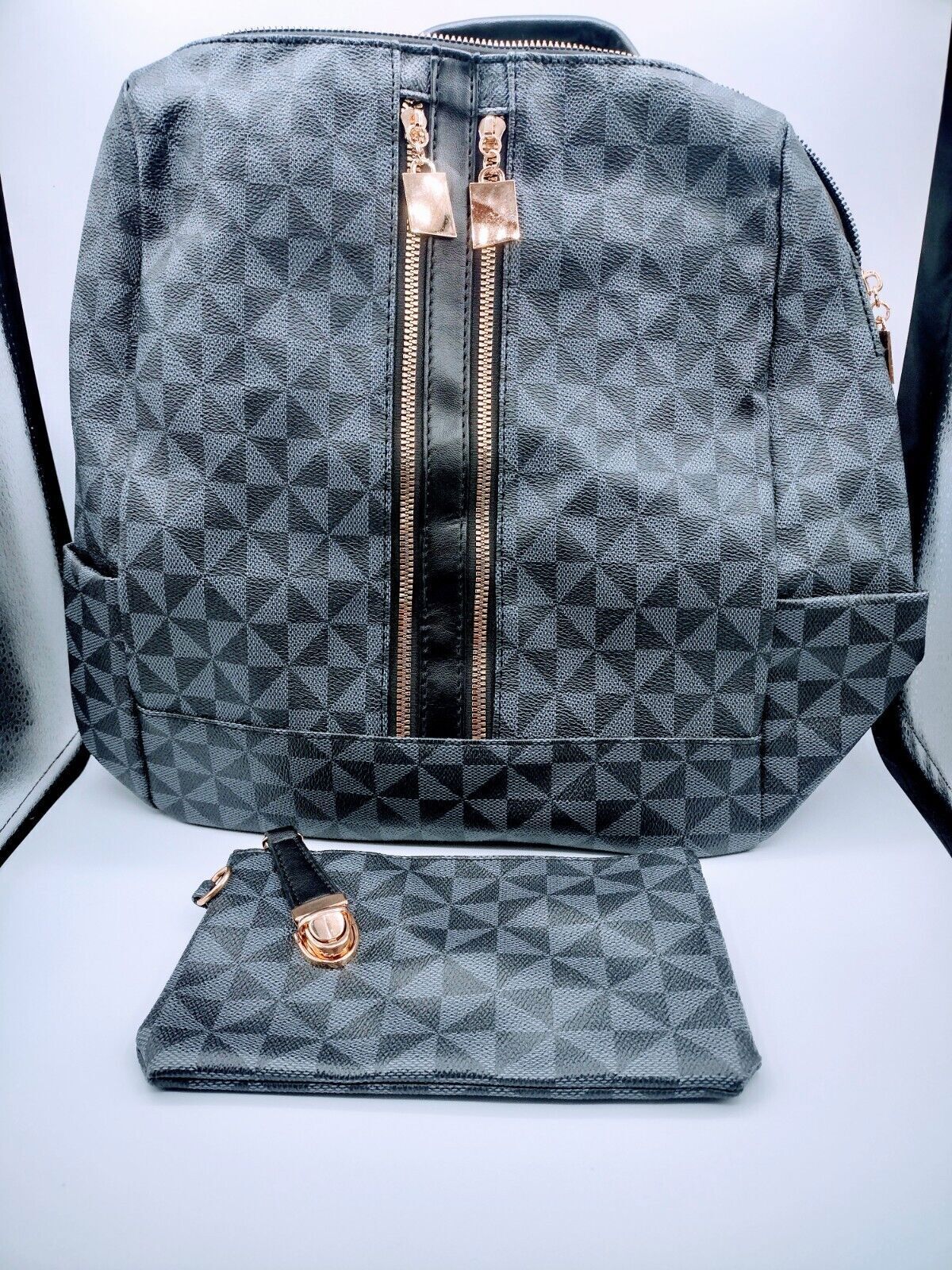 Makes Backpack for Women 2pc Fashion PU Leather Bag Design handbag purse