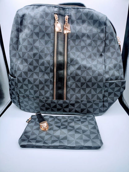Makes Backpack for Women 2pc Fashion PU Leather Bag Design handbag purse