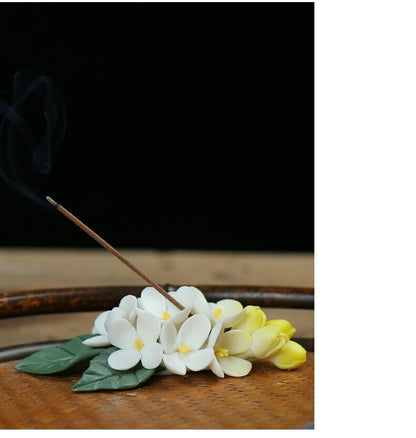 9.2cm Chinese Osmanthus Ceramic Censer Tea Pet Zen Incense Burner Home Decor