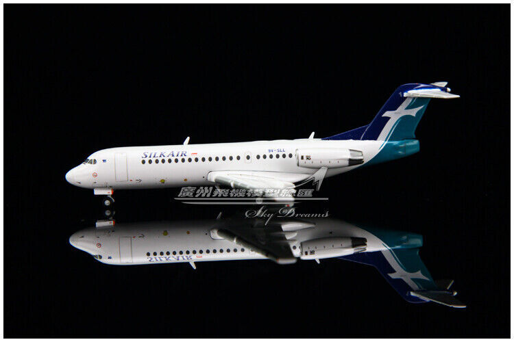 1:400 JC Wings SILK AIR FOKKER FK70 Passenger Airplane Diecast Aircraft Model