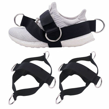 4 D-Rings Ankle Strap Cable Machines Resistance Bands Unisex Fitness Gym Workout