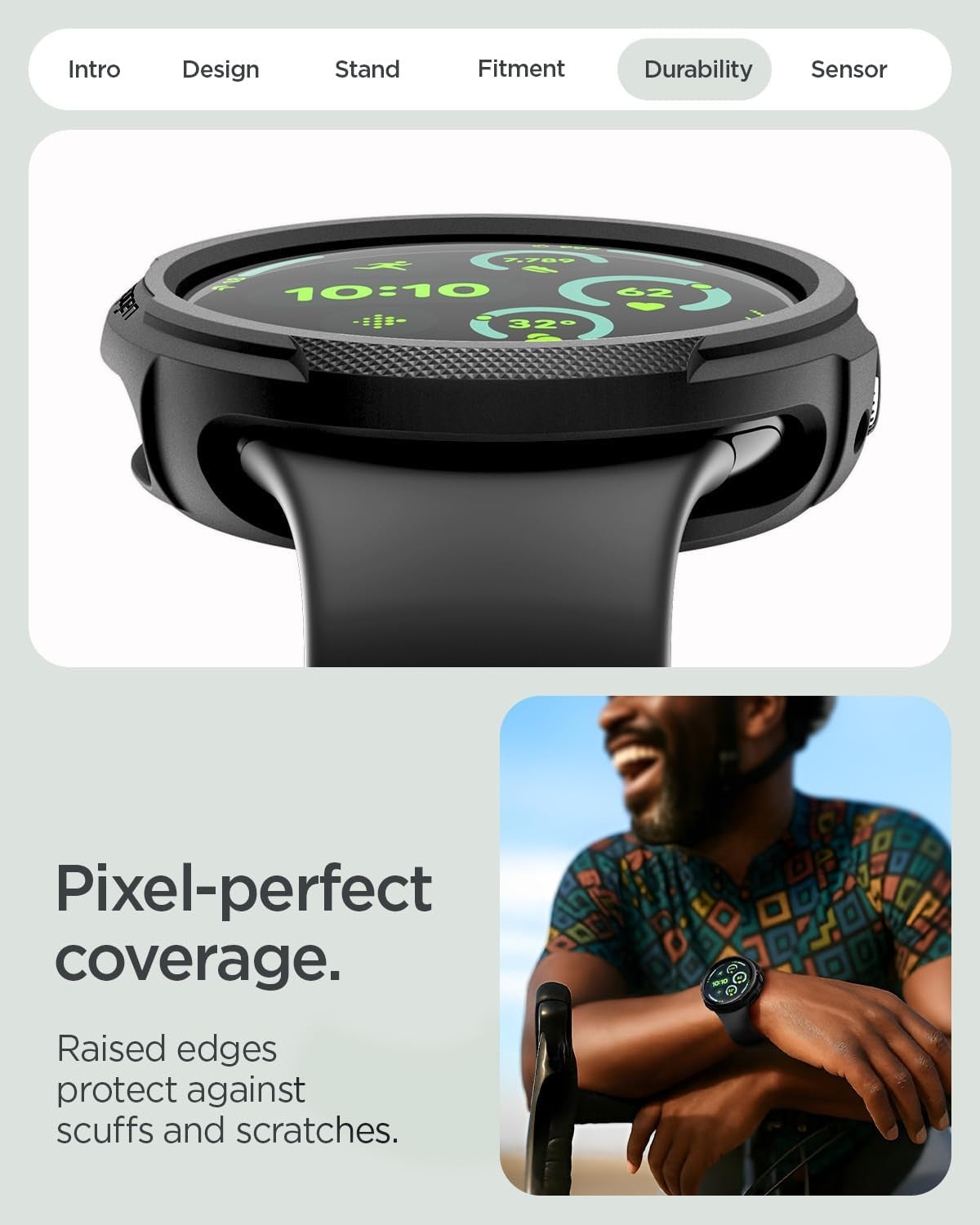 for Pixel Watch 4 Case with Charger Stand, Liquid Air 45Mm Anti-Scratch Protecti
