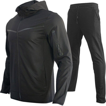 Hoodies Sweatpants 2Pieces Set Men Tracksuit Tops Joggers Pants Set Mens Suit