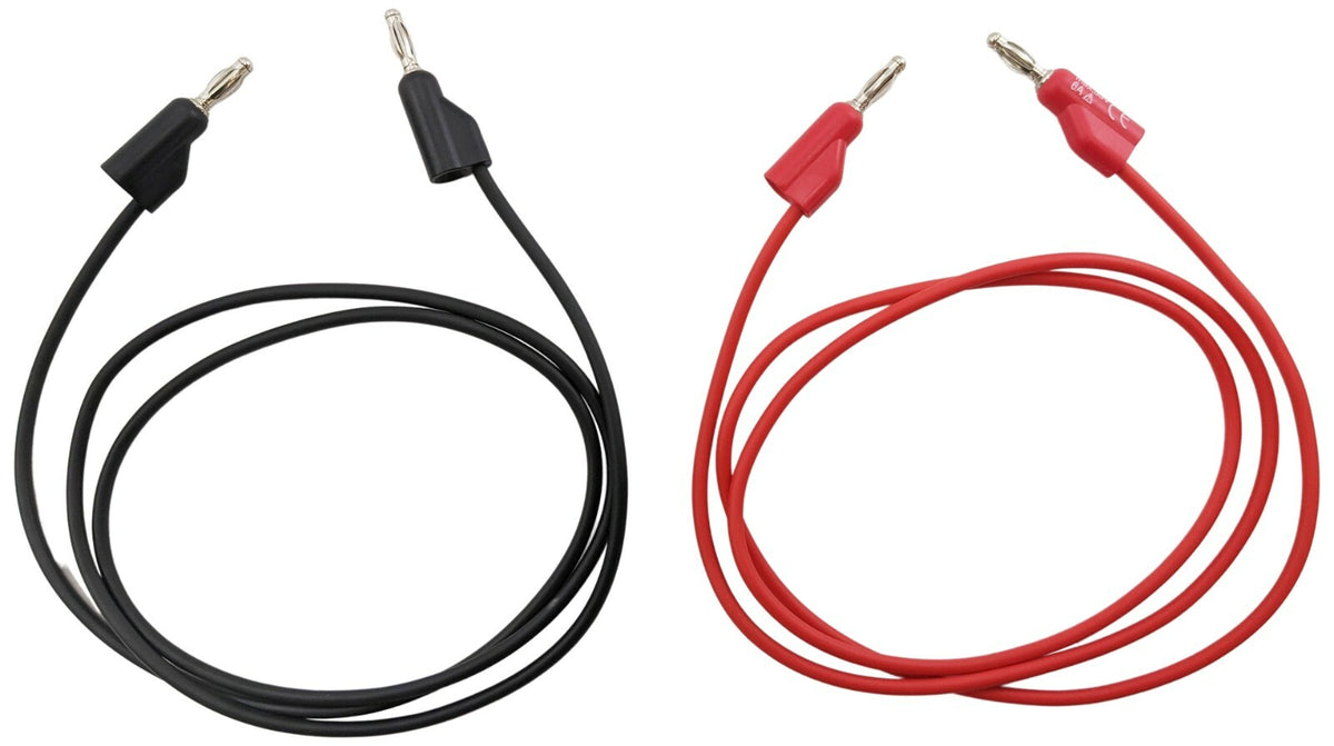 36-inch Banana to Banana Test Lead Set (Includes 1 Red & 1 Black), Stackable